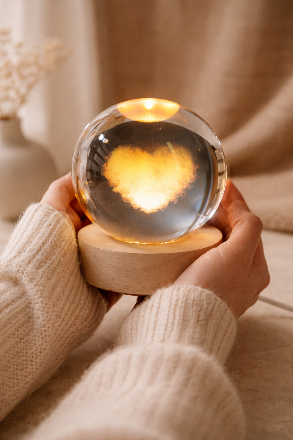 Crystal Glow USB Night Lamp