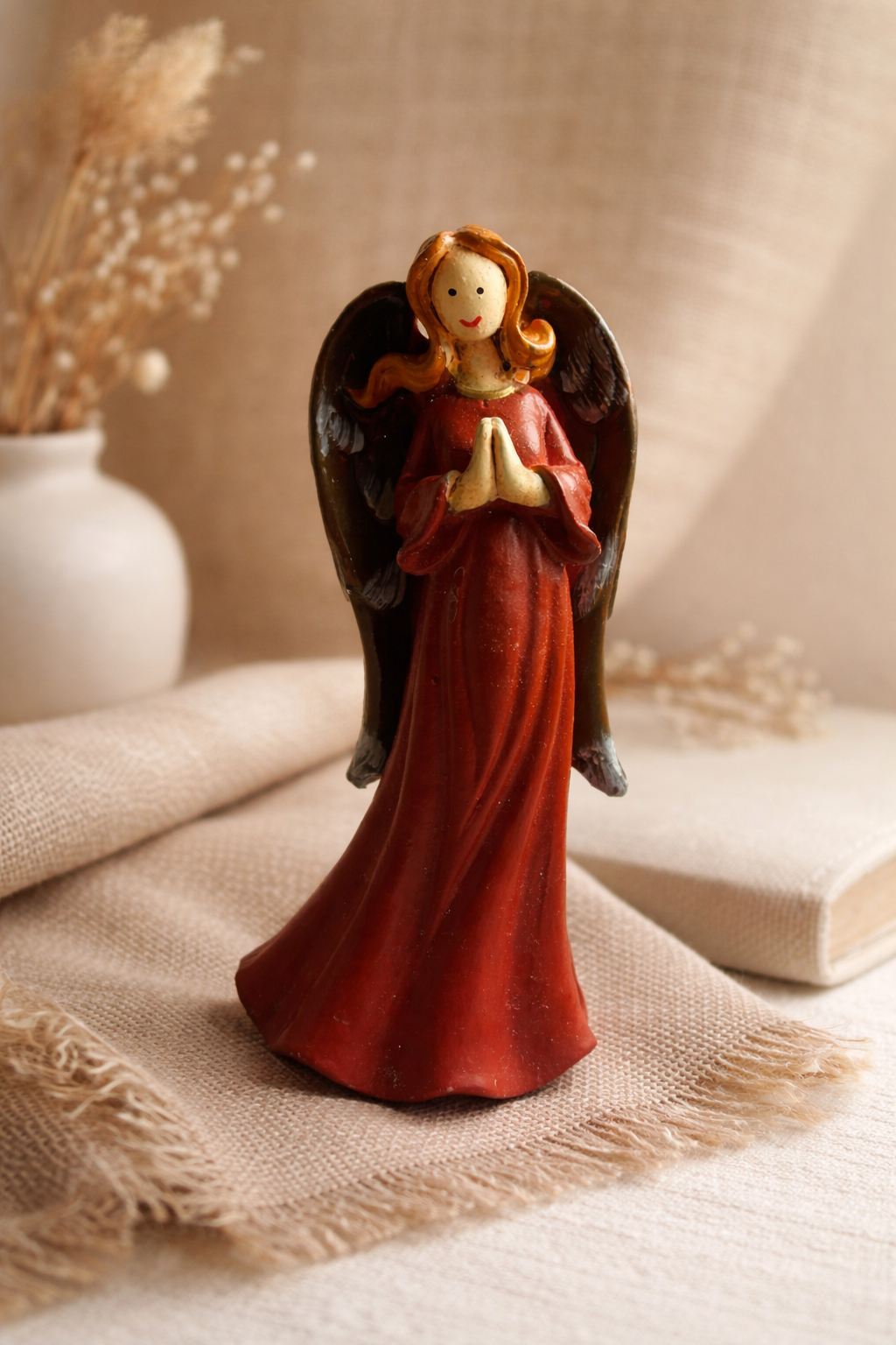 Earth-Toned Angel Sculpture – Calm Home Decor