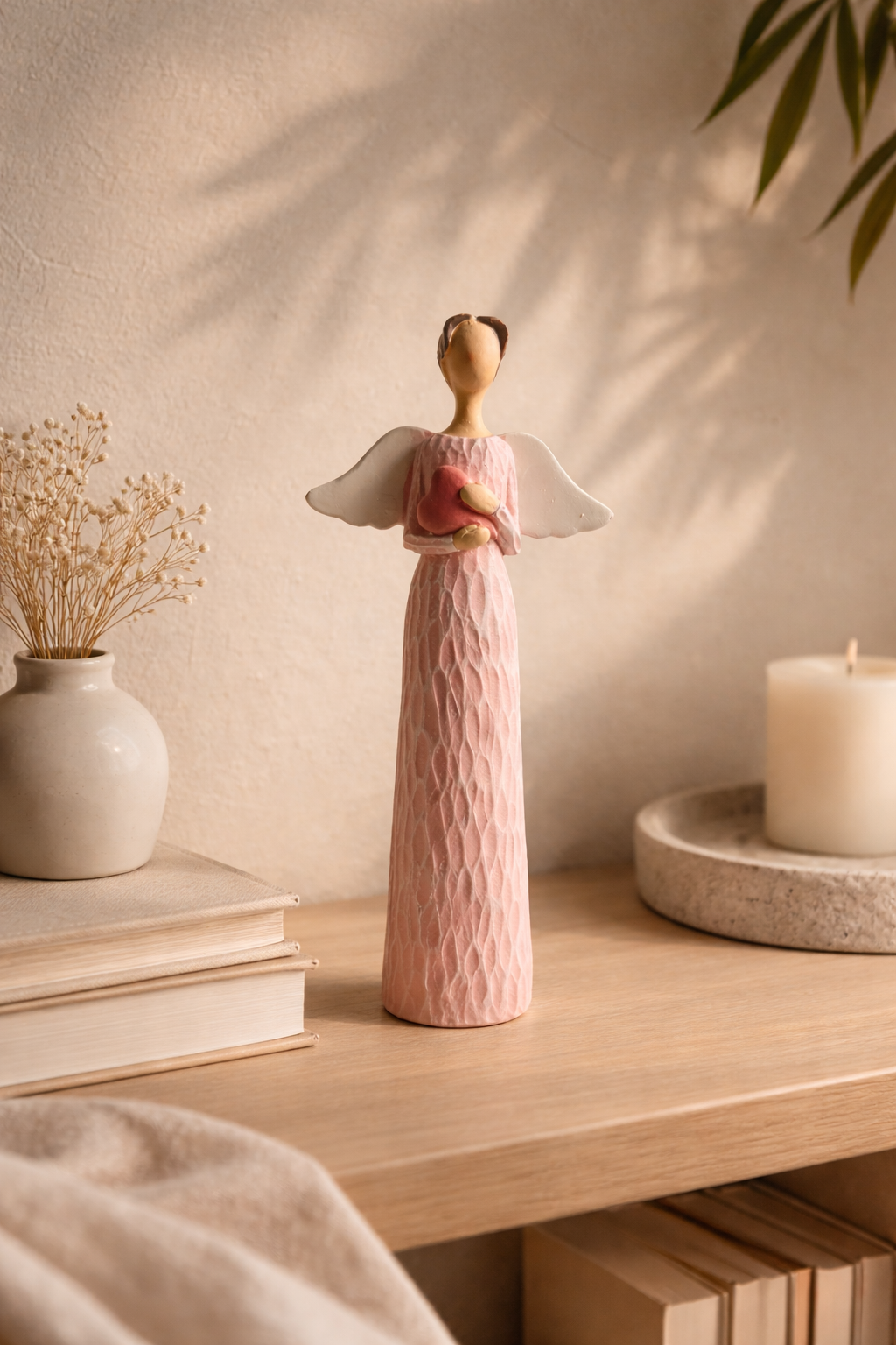 Angel with Heart Sculpture