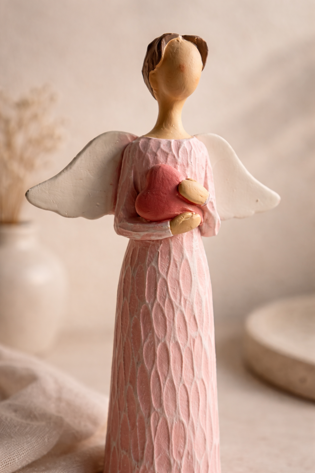 Angel with Heart Sculpture